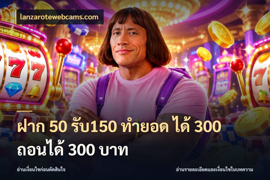 ฝาก 50 รับ150 ทำยอด ได้ 300 ถอนได้ 300 บาท lanzarotewebcams.com สนุกกับตัวเลือกโปรในสไตล์ของคุณ
