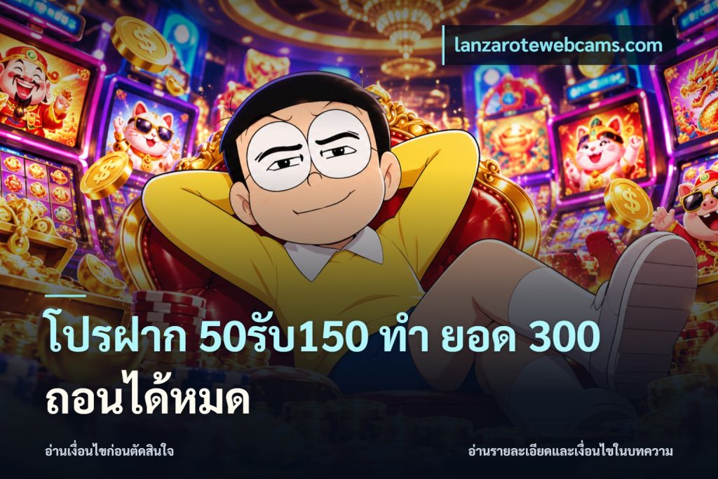 โปรฝาก 50รับ150 ทํา ยอด 300 ถอนได้หมด