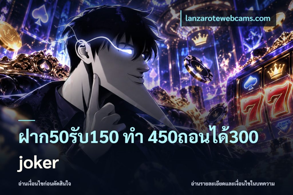 ฝาก50รับ150 ทํา 450ถอนได้300 joker