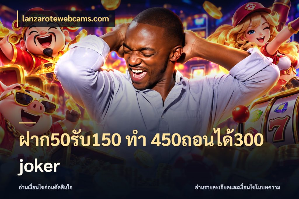 ฝาก50รับ150 ทํา 450ถอนได้300 joker โปรกับเกมที่ชอบเลือกให้ตรงสไตล์ กับ lanzarotewebcams.com
