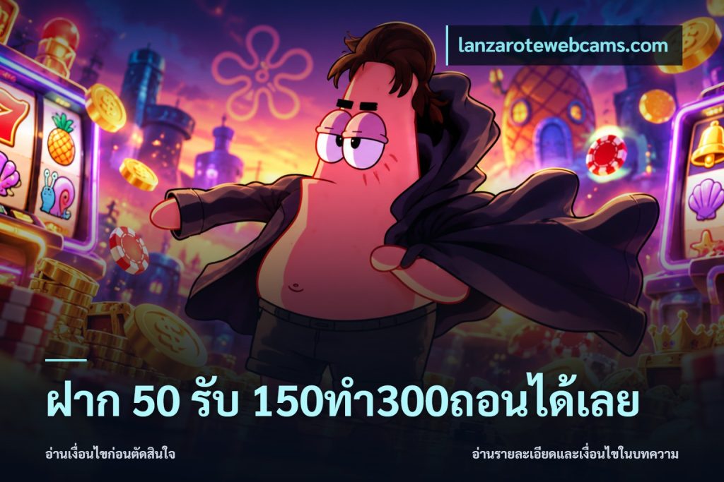 ฝาก 50 รับ 150ทำ300ถอนได้เลย