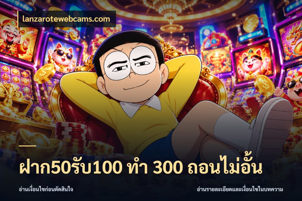 ฝาก50รับ100 ทํา 300 ถอนไม่อั้น โปรยอดรับที่สายเกมสนใจ กับ lanzarotewebcams.com