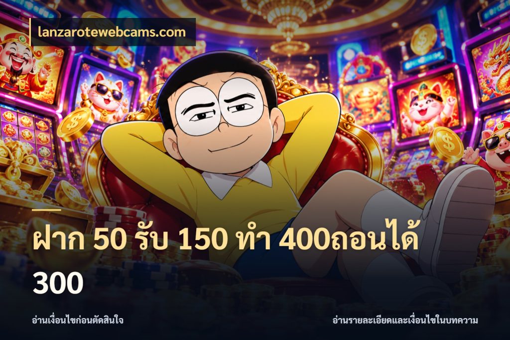 ฝาก 50 รับ 150 ทํา 400ถอนได้ 300 เปิดมุมโปรให้เข้ากับเกมแนวโปรด ในมุม lanzarotewebcams.com