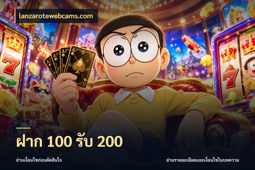 ฝาก 100 รับ 200 จับคู่โบนัสกับสไตล์เกมที่ชอบ กับ lanzarotewebcams.com