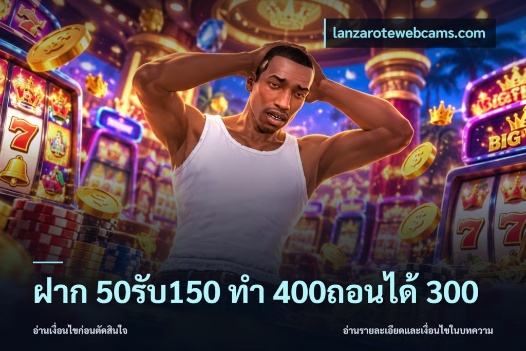 ฝาก 50รับ150 ทํา 400ถอนได้ 300
