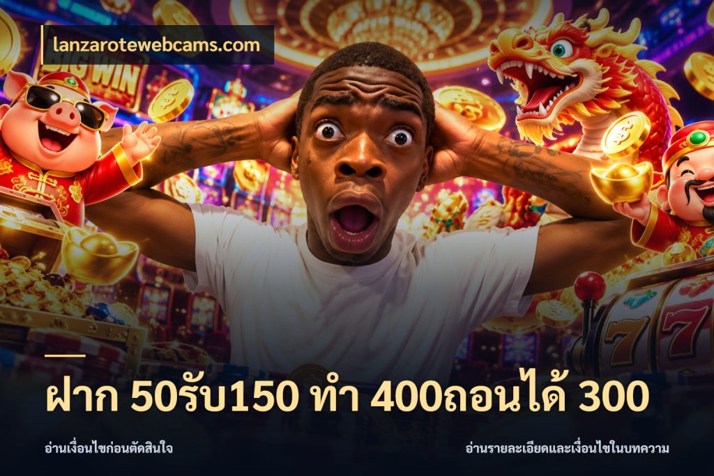 ฝาก 50รับ150 ทํา 400ถอนได้ 300 สีสันของโปรฝากและยอดรับ สไตล์ lanzarotewebcams.com