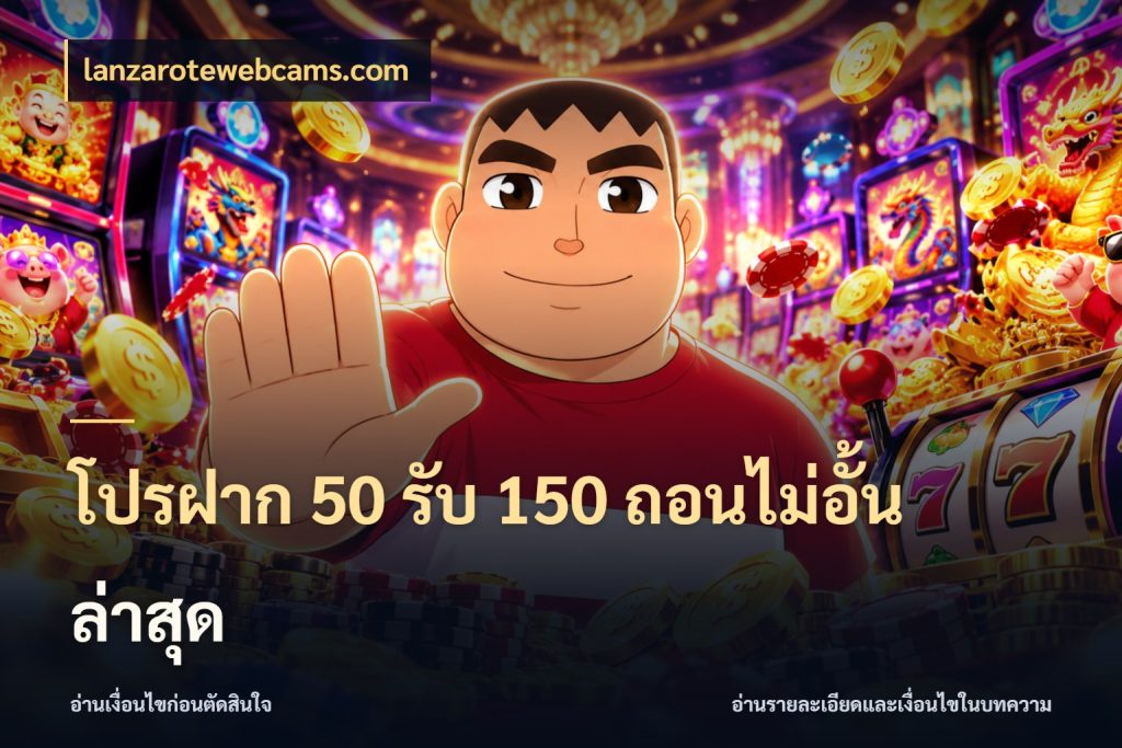 โปรฝาก 50 รับ 150 ถอนไม่อั้นล่าสุด สายโบนัสเลือกจังหวะสนุกได้อย่างไร กับ lanzarotewebcams.com