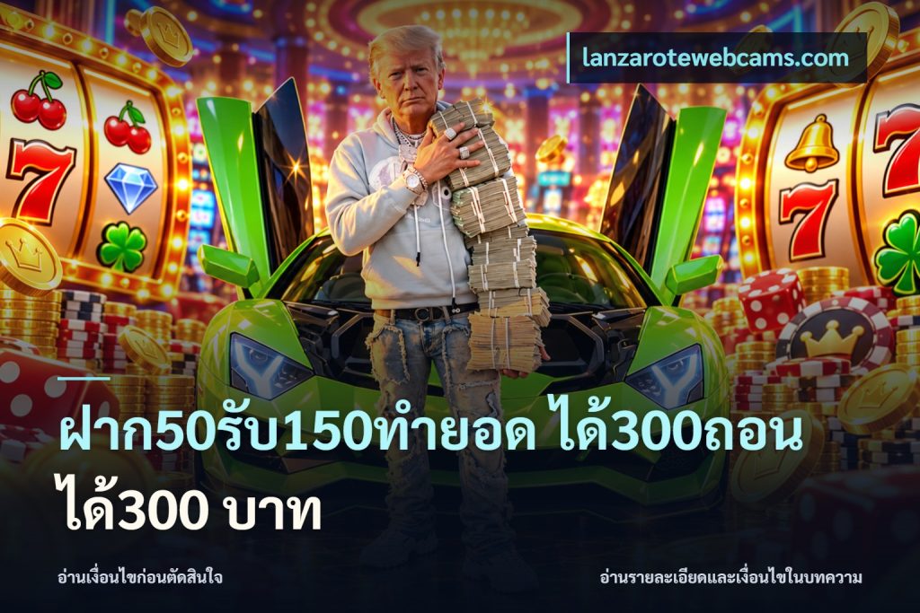 ฝาก50รับ150ทำยอด ได้300ถอนได้300 บาท