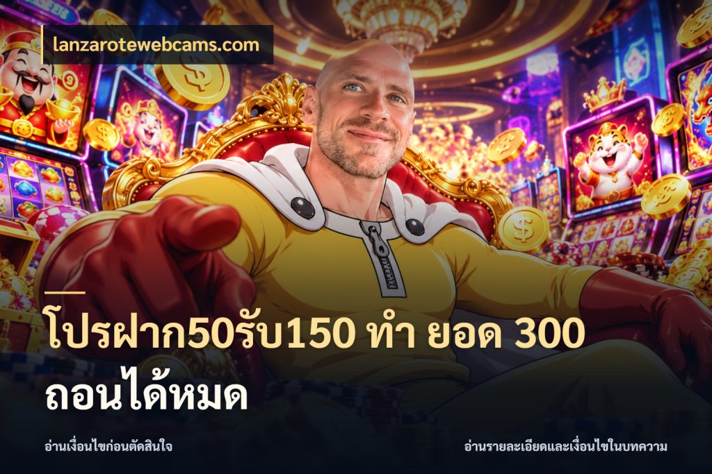 โปรฝาก50รับ150 ทํา ยอด 300 ถอนได้หมด จุดเด่นของเครดิตที่คนชอบเกมอยากรู้ กับ lanzarotewebcams.com