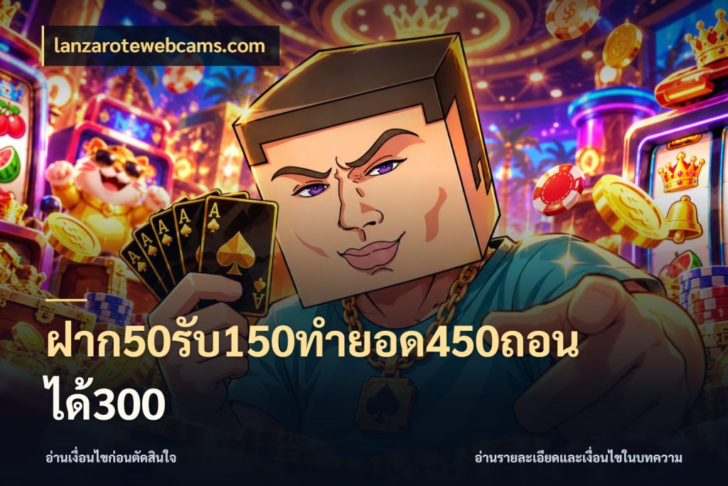ฝาก50รับ150ทำยอด450ถอนได้300 lanzarotewebcams.com โปรกับเกมที่ชอบเลือกให้ตรงสไตล์